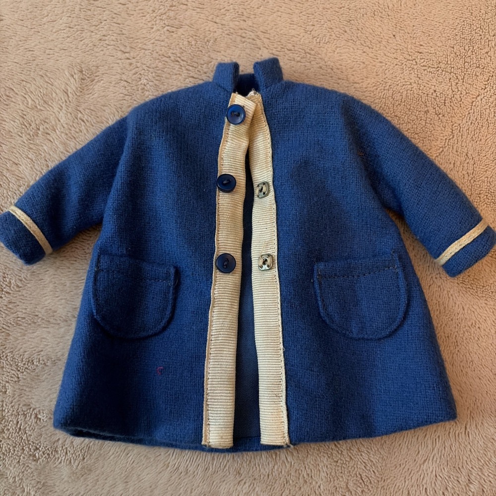 Vintage Ideal Tammy Blue Felt  Coat‎ Japan Jacket Coat B12
